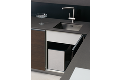 Highline 1 afvalemmer 10+10l rvs k.40cm volledig uittrekbaar met SoftClose