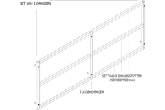 One Niche set de 2 supports 450mm noir mat 