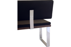Pied u-dossier pour banc 60x8x325mm inox  