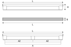 Greep riva ba800 l822 zwart
