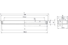 Cuvette lux zamac asp inox df 128mm L 144mm 