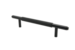 Poignée T bouclé ø12 ea 192 256x35mm noir mat 