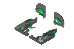 Adapter & koppelingsset 3D voor Dynapro kunststof