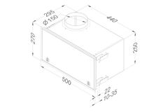 Novy box recircul filtre monoblock blanc 270x500 