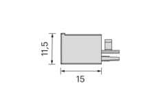 Eindkap Led profiel mec1 grijs