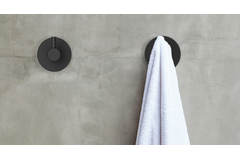 Porte-manteau rond noir 35 x 42mm 