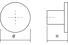Knop COMO Ø26 zamak mat wit