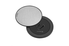 Evoline One usb a/c charger 5v 2.1a rvs/zwart + draaideksel