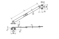 Compas d'abbatant 278mm nickelé 