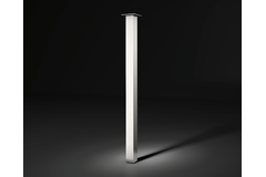 Pied capri 50 alu h:700mm 50x50mm  
