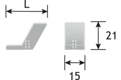 Bouton verso 15x31mm zamac étain 
