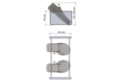Chic line porte chaussures anthracite l.700-800mm 