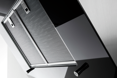 Novy Vision 90 cm noir verre hotte murale recircul 