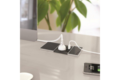 Versapad zwart 1 stopcontact - 1 x usb - 1 x rj45 met kabel 2000mm