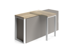90° arm. pivot. tafel (+ voet - excl blad) 800mmx5