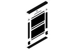 Profil-H horizontal PRH10V Terra 4m alu noir  