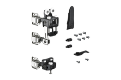 WingLine L, Kit de pièces de coulissage avec guidage par le bas, avec fermeture automatique, 25 kg, noir, à gauche