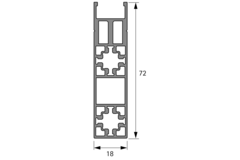 Cadro Profilé pour tiroir AvanTech YOU / Actro YOU / Actro 5D, 3000 mm, Aspect inox