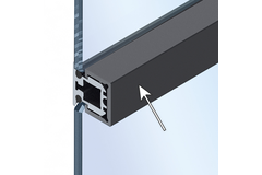 Cadro Clip-middenprofiel mat zwart
