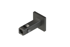 Cadro Wand-/bodembevestiging 18 x 18 mm mat zwart