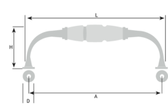 Poignée 5700 df 128 porcelaine bronze blanc 