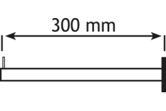 Barre latérale fixe 30cm anthracite 
