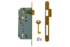Serrure agb fumé 90 mm + contre-plaque   étroite droite