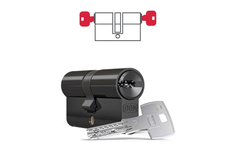 Dom ix twido modular cilinder 30/30 zwart gevarenfun. skg*** boorbeveiliging eigendomscertif