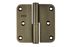 Paumelle 80x80mm bronze mat dr arrondi 3pcs+vis 