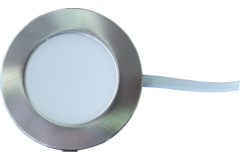 Solo ledspot d.58mm 2.4w 3000K 230V RVS-look+ 2 M + 2 meter kabel zonder stekker