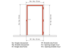 Xinnix X2 kit kopstuk wit breedte 880mm openduwen
