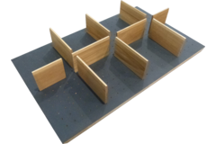 Vionaro set bodemplaat k60,zw.antislip+verdelerset eik 7d