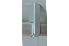 Support tube penderie ovale ouvert zamac argente 14x30 