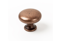 Knop DUKE Ø31.4 zamak antiek koper