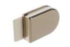 Contre-plaque serrure pour porte en verre