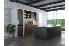 Hawa Folding Concepta 3 portes noir gauche 3ième porte a commander en supplement