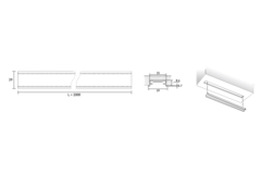 Led profiel Channelline 12 2000mm inbouw antraciet