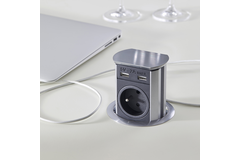 Brick rvs b-f 3 stopcontacten + 2 usb