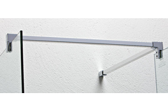 Tweezijdige scharnierende bevestiging op glas, voor 6/10 mm glas, B25 H25 L45, chroom