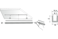 Pro Sky plexi led profiel 3000mm