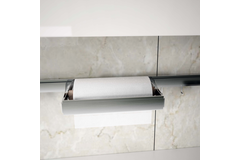 Wing papierrolhouder rvs look/hout 320x160x42