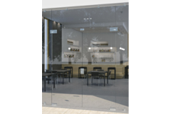 Pivot boven, voor 10/13.5 mm glas, B164 H51, geborsteld rvs