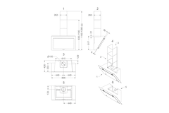 Novy Vision 90 cm noir (sans moteur) hotte murale 