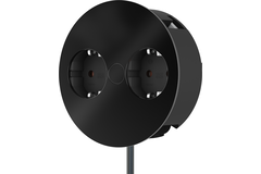 Twist inox noir mat  d-nl 2 prises -- 931.150 