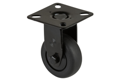 Vast wiel d 50mm h73mm rubber zwart 50kg