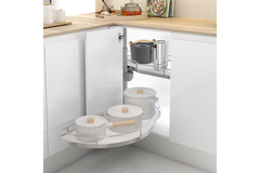 MC Line Dolphin 60cm rechts chroom/wit met dubbel dempingsysteem