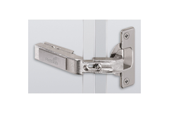 Intermat scharnier voor hoekkastvouwdeuren veerloos (Intermat 9930), opliggend, Openingshoek 50° / 65°, TH-boorbeeld 52 x 5,5 mm, voor schroefbevestiging (-)