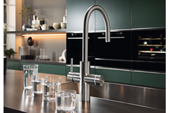 Mythos Water Hub 5 en 1 - Mitigeur à bec orientable / Levier sur le côté / Inox