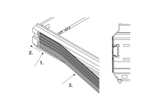Afdekprofiel, zwart, 1136 mm
