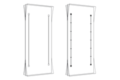 Hawa redresseur de porte h2040-2600mm alu brut (2pc)